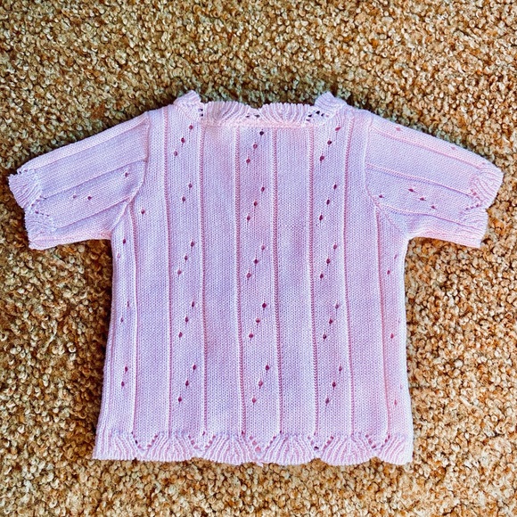 Halston Luxury Knit Button-Up Cardigan with Rosettes - Picture 2 of 6